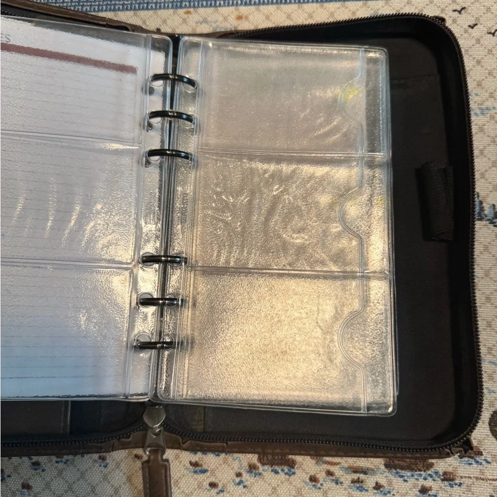 Vintage Day-Timer Brown Leather Planner